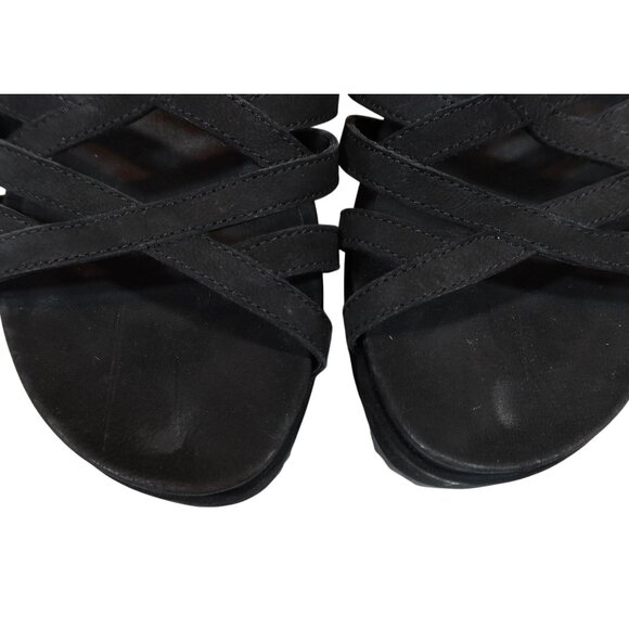 EILEEN FISHER Suede Platform Strappy Sandals Size 8.5 Black Casual Summer - Picture 8 of 11